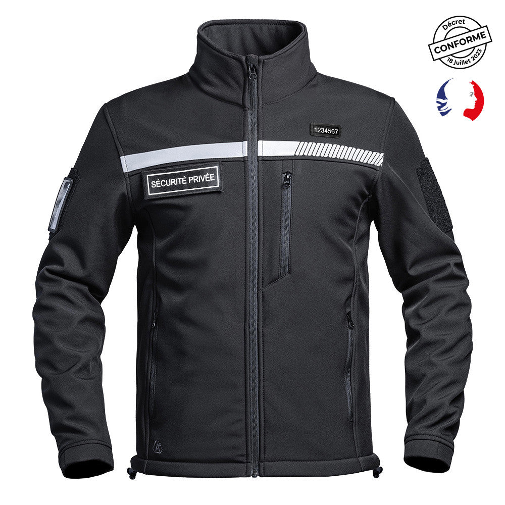Softshell Sécu One / Veste / Parka / Sécurité Privée. A10.