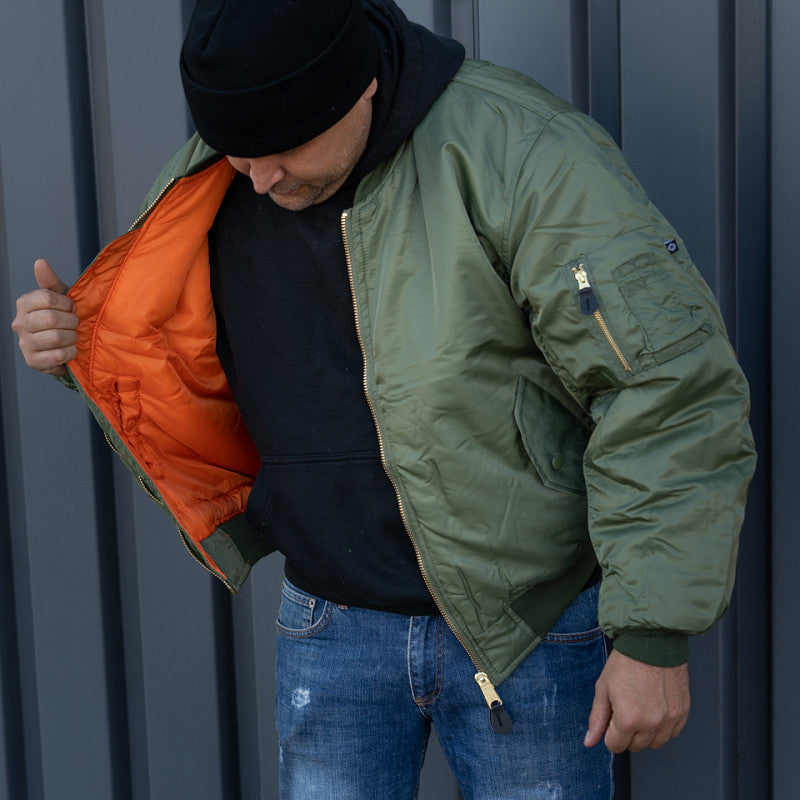 Bomber / Veste / Blouson / Hiver / Vert Olive. FOSTEX.