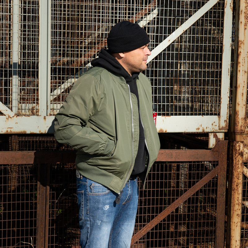 Bomber d'été / Veste de bombardier d'été / Blouson / Vert Olive. FOSTEX.