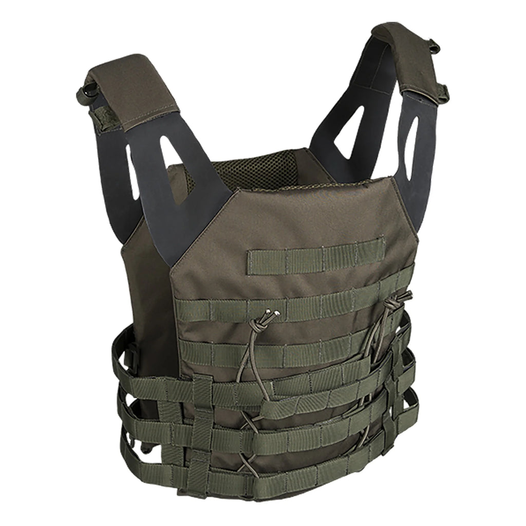 Gilet tactique porte plaque Carrier / Housse / Vert Olive. MILTEC.