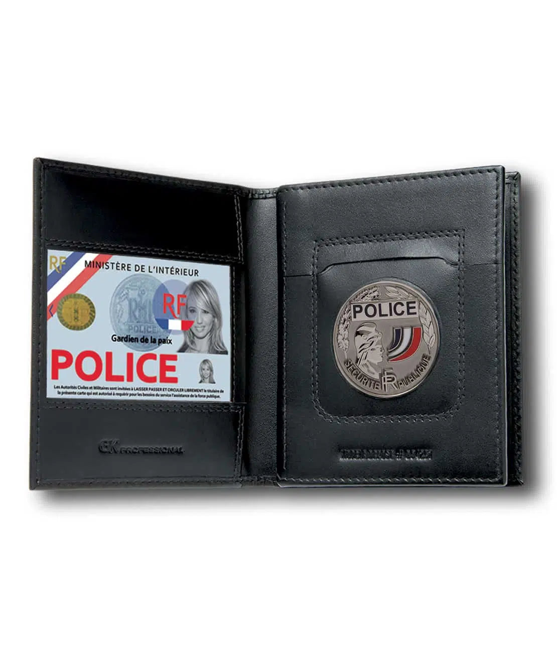 Porte Carte 3 volets / Porte carte / Porte feuille / Noir. GK PRO.