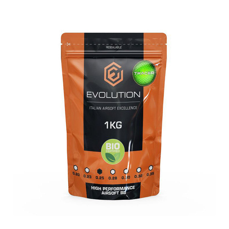 Bille / Airsoft / Traçantes / BB'S /  1kg / 0.25 grammes. EVOLUTION.