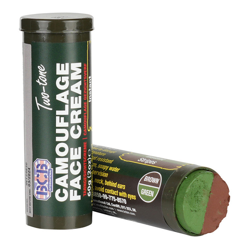 Grand stick camouflage / Vert, Marron / Batonnet / Tube. BCB.