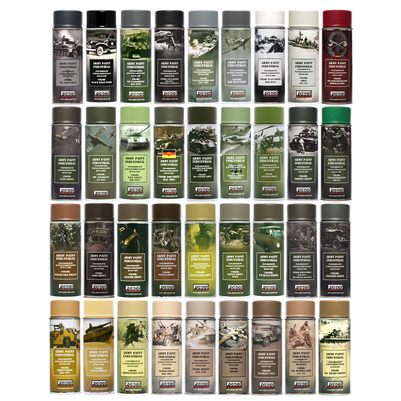 Bombe de peinture militaire / Plusieurs coloris / Aérosol. FOSCO.