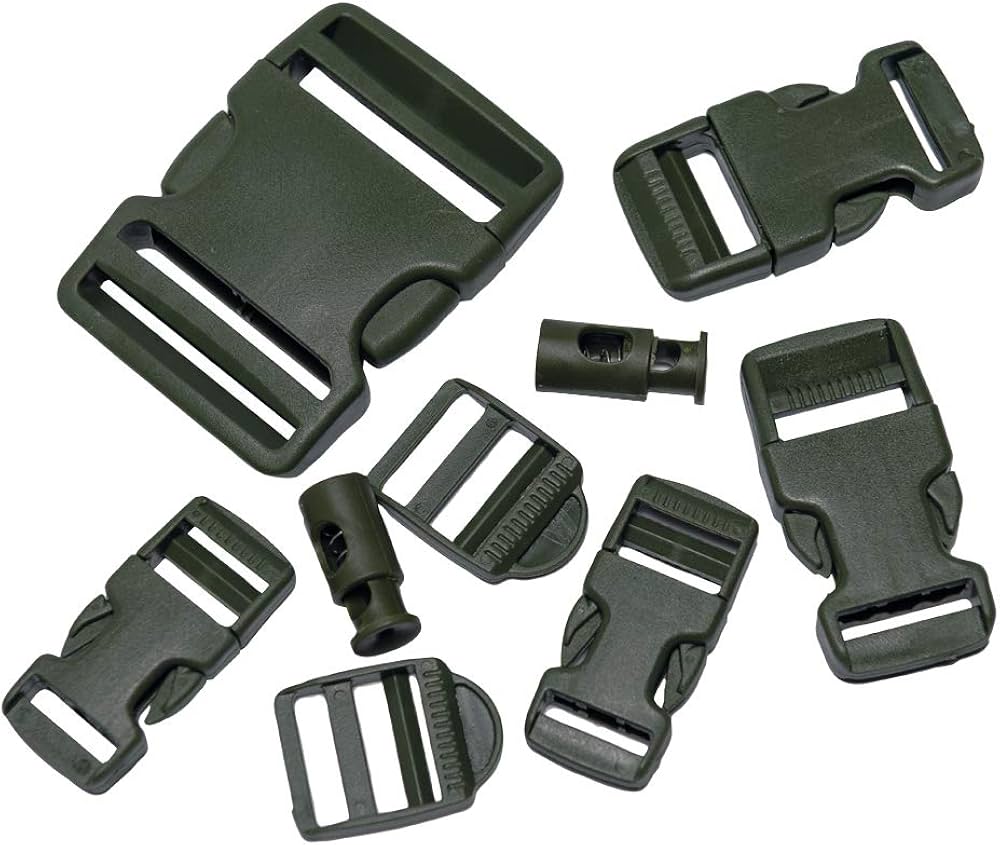 Set de boucle pour sac à dos / / Sangle / Ceinture / Noir et Sable. MILTEC.