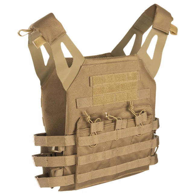 Gilet Carrier / Porte Plaque / Tactique / Sable. MILTEC.