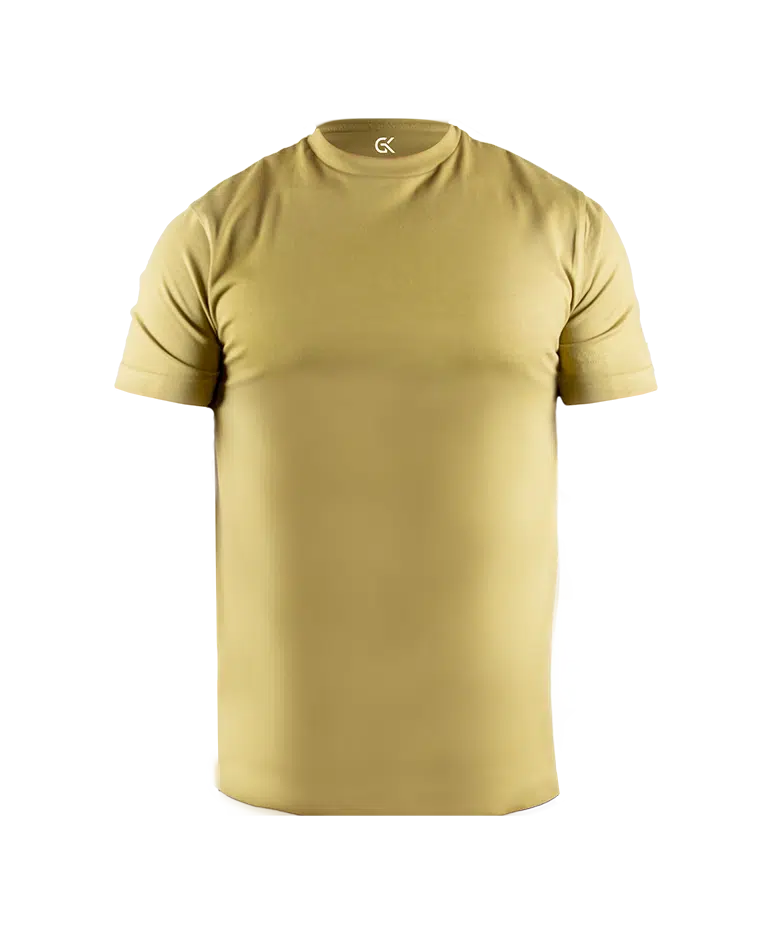 T-Shirt Manche Courte Sable / TAN /  100% Coton.