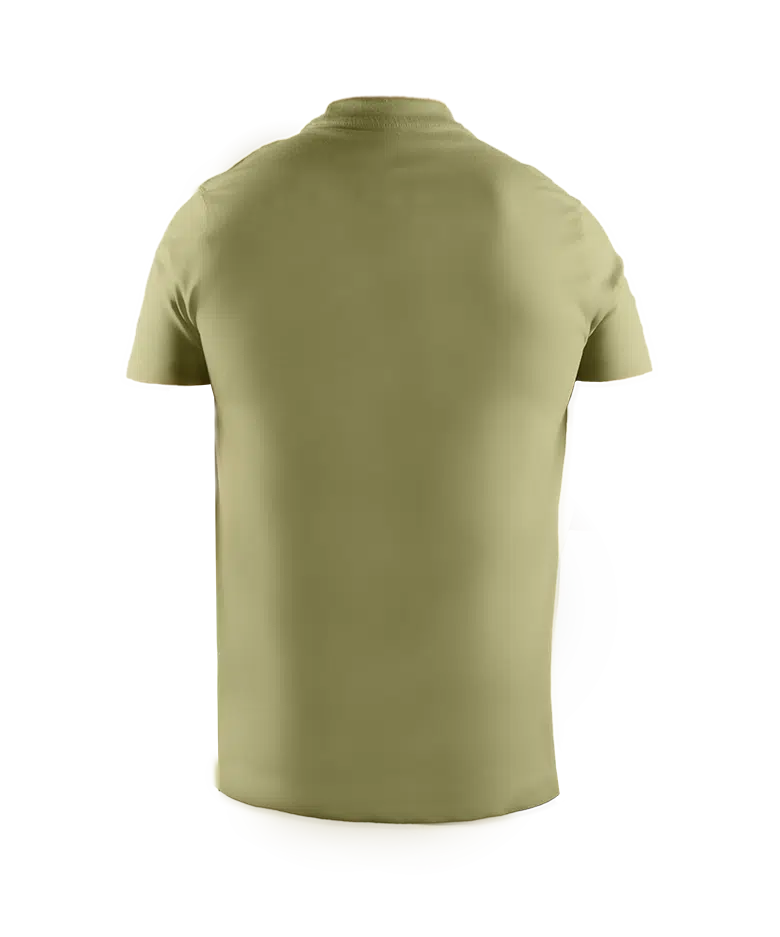 T-Shirt Manche Courte Vert Olive 100% Coton.