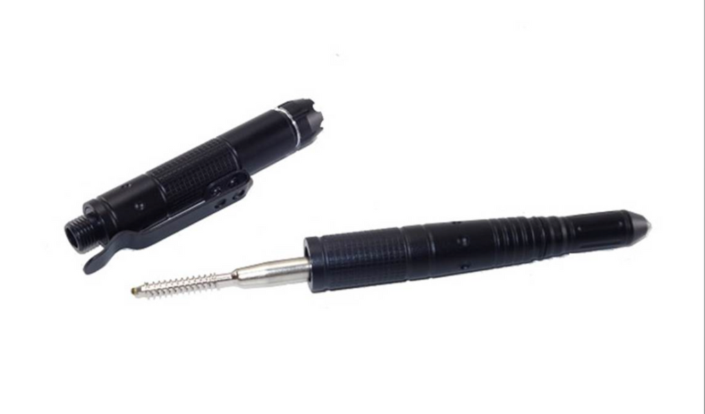 Stylo Tactique de Défense avec Lampe et Brise-Vitre. DM DIFFUSION.