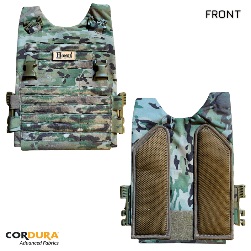 Gilet / Porte plaque "Imperator" / Cordura / Multicam. HONOR.