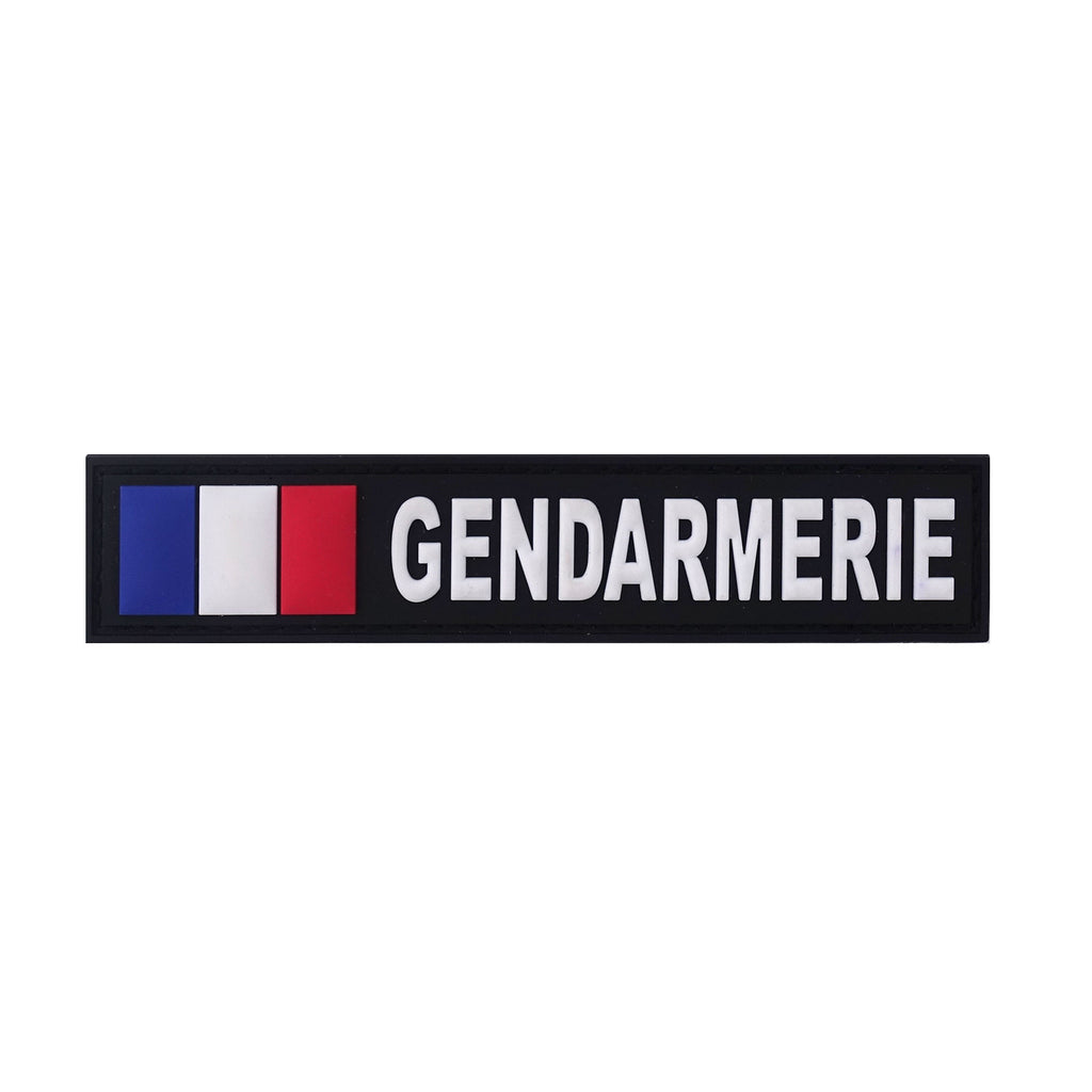 Bande réfléchissante Basse visibilité / PVC. Bandeau d'identification Gendarmerie drapeau français