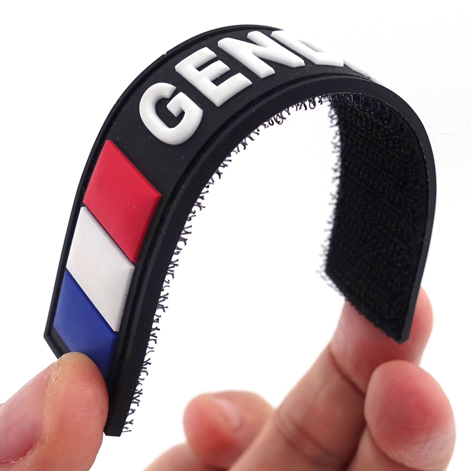 Bande réfléchissante Basse visibilité / PVC. Bandeau d'identification Gendarmerie drapeau français