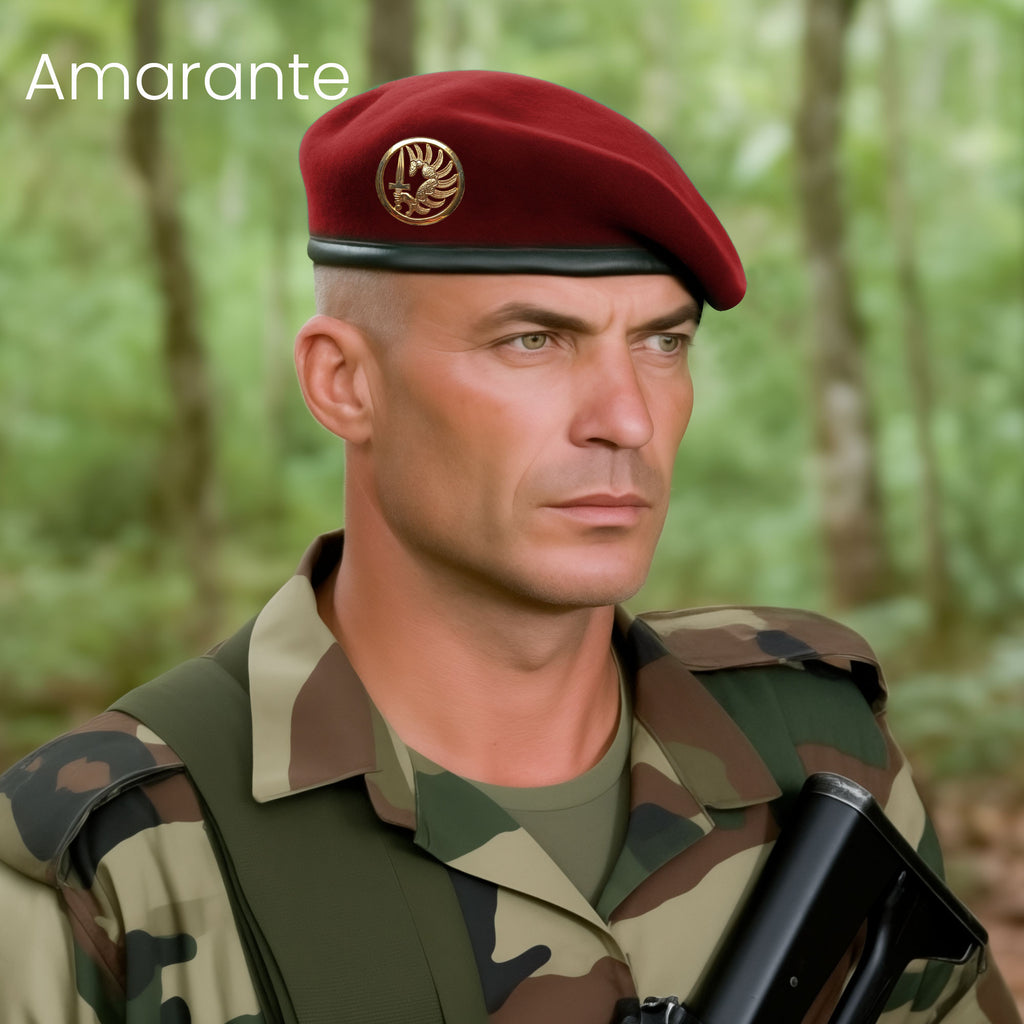 Béret Commando  Rouge / Amaranthe. DCA OPEX.