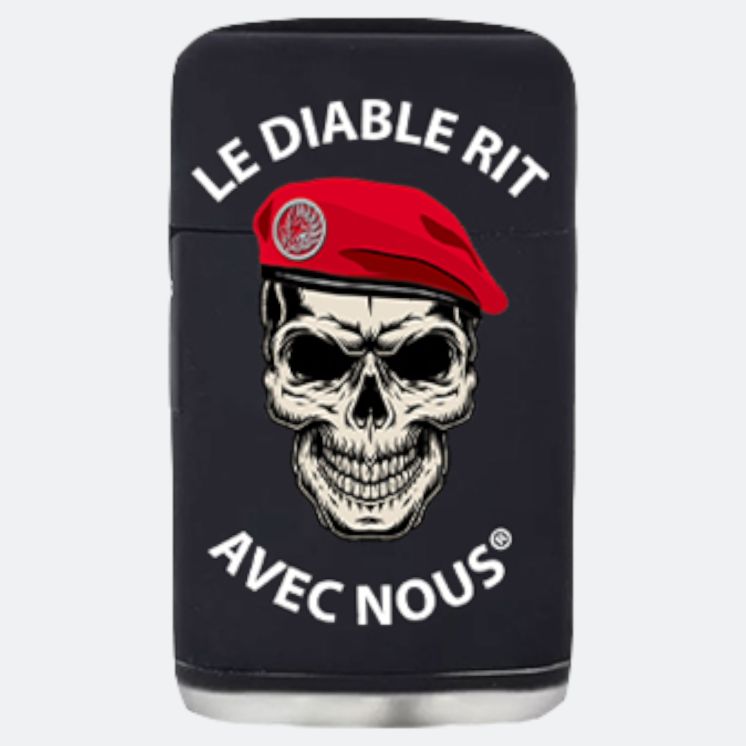 Briquet tempête Diable Rit Avec Nous Para Métro / Feu.