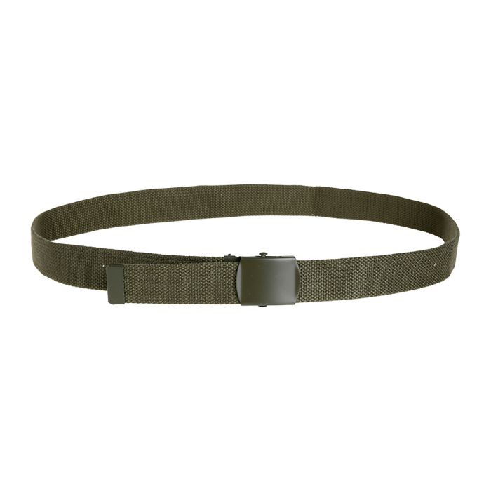 Ceinture règlementaire à boucle vert olive / Vert Olive. ARES.