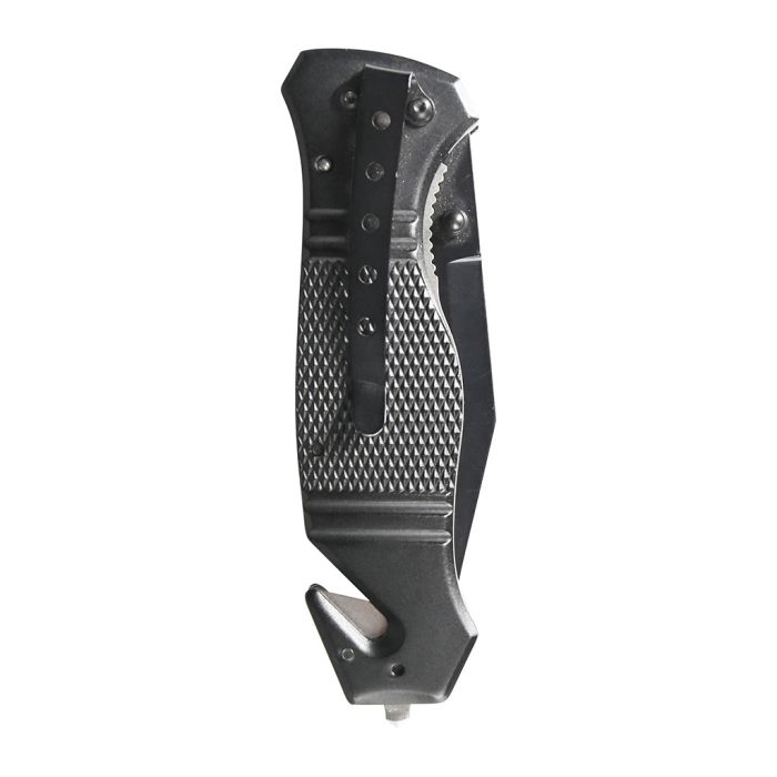 Couteau pliant "RESCUE" avec étui / Noir. ARES.