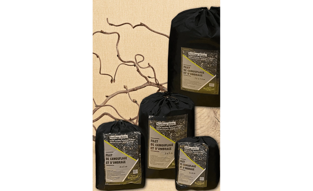 Filet de camouflage renforcé cordé / 80% d'ombrage / Voile d'ombrage /  300 Deniers  / Sable, Beige. BARTAVEL.