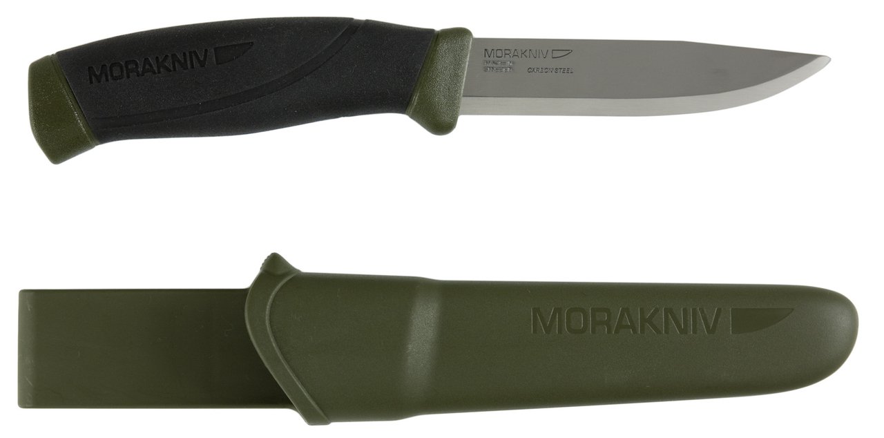 Couteau Mora Compagnion / Inox / Vert Olive et Sable. MORAKNIV.
