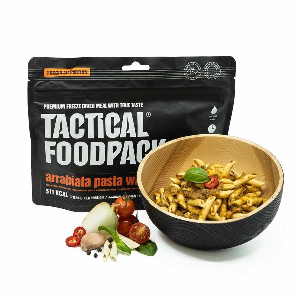 Ration de survie - Arrabiata Pasta With Chicken. Tactical Foodpack.