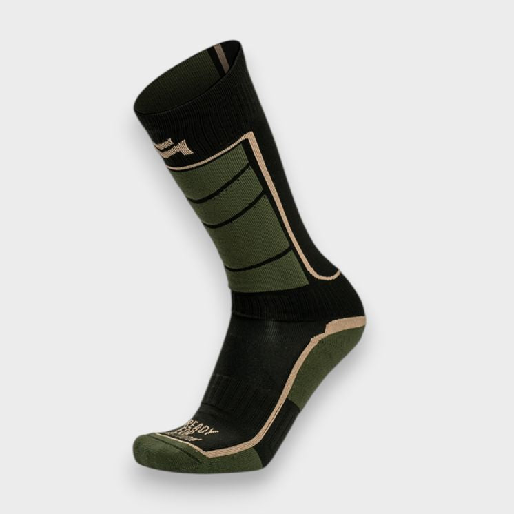 Chaussette "Cervin" / Noir, Vert Olive. SUMMIT OUTDOOR.
