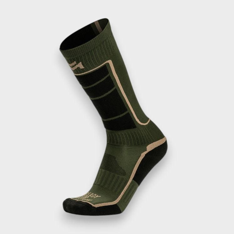 Chaussette "Cervin" / Vert Olive, Noir. SUMMIT OUTDOOR.