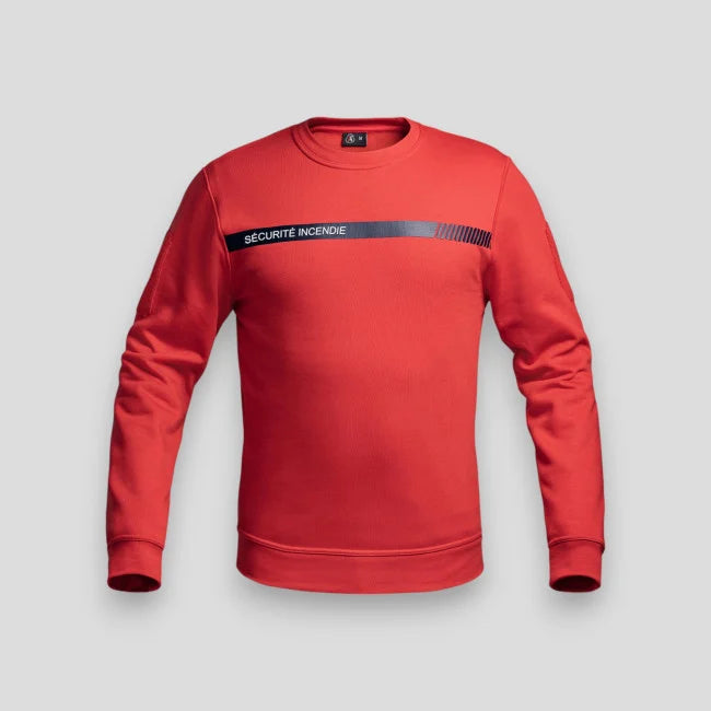 Sweat SÉCU-ONE Sécurité Incendie rouge.