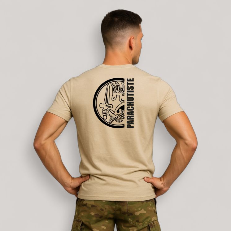 T-shirt manche courte Parachutiste Sable / TAN. SUMMIT OUTDOOR.