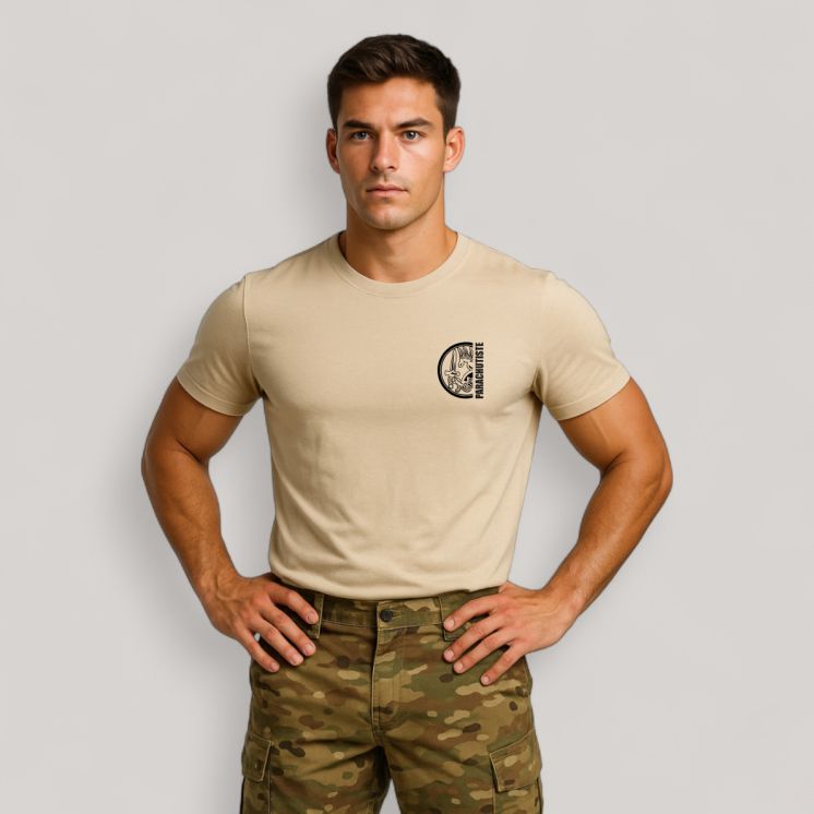 T-shirt manche courte Parachutiste Sable / TAN. SUMMIT OUTDOOR.