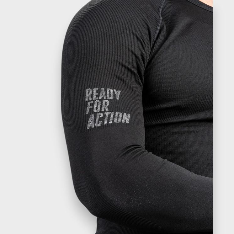 Baselayer / Thermique / Haut "TAIGA" / T-shirt manche longue / Noir / -10°, -20°. SUMMIT OUTDOOR.