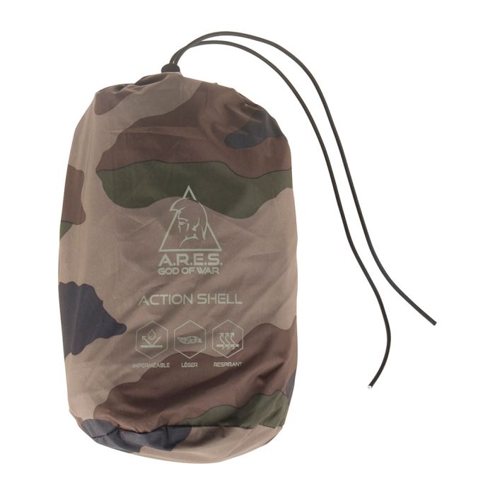 Veste de pluie  "Action Shell" / Coupe-vent / Imperméable / Waterproof / CCE. ARES.