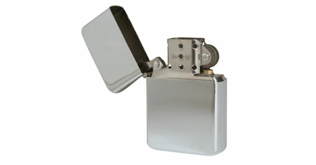 Briquet US / Type "Zippo" en Métal Poli.